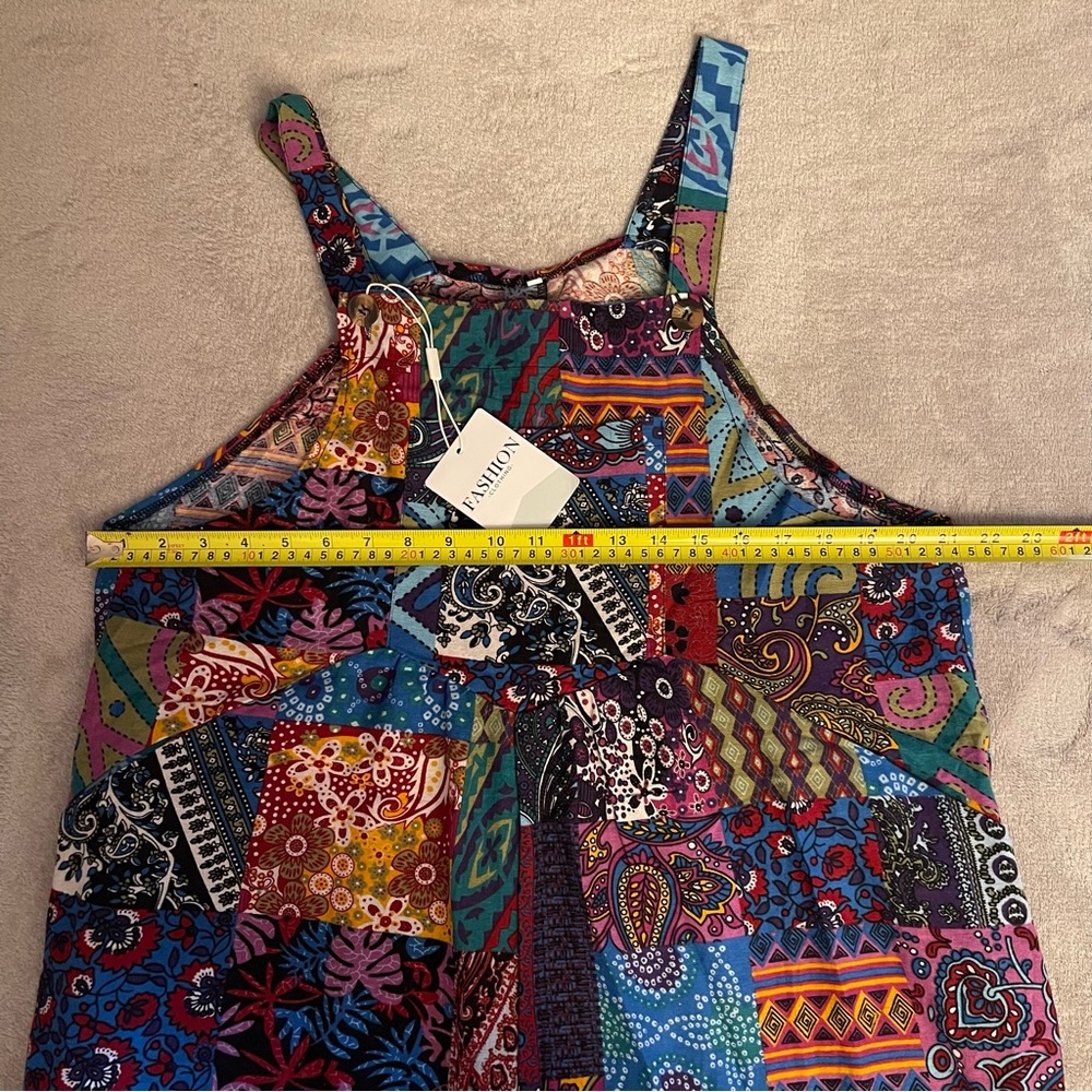 Colorful Patchwork Jumpsuit - Picture 4 of 16